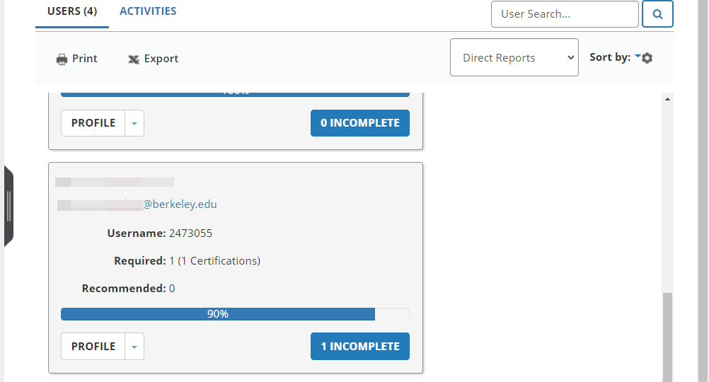 Click on the blue button with a number before Incomplete, for example 1 Incomplete (as shown).