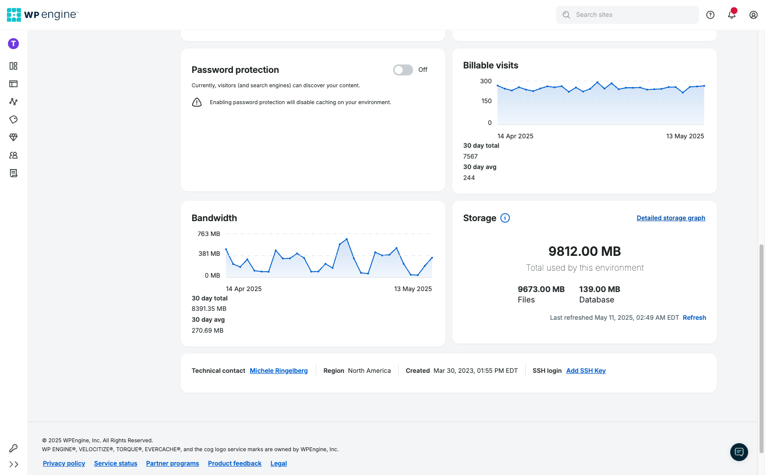 Click on Detailed storage graph