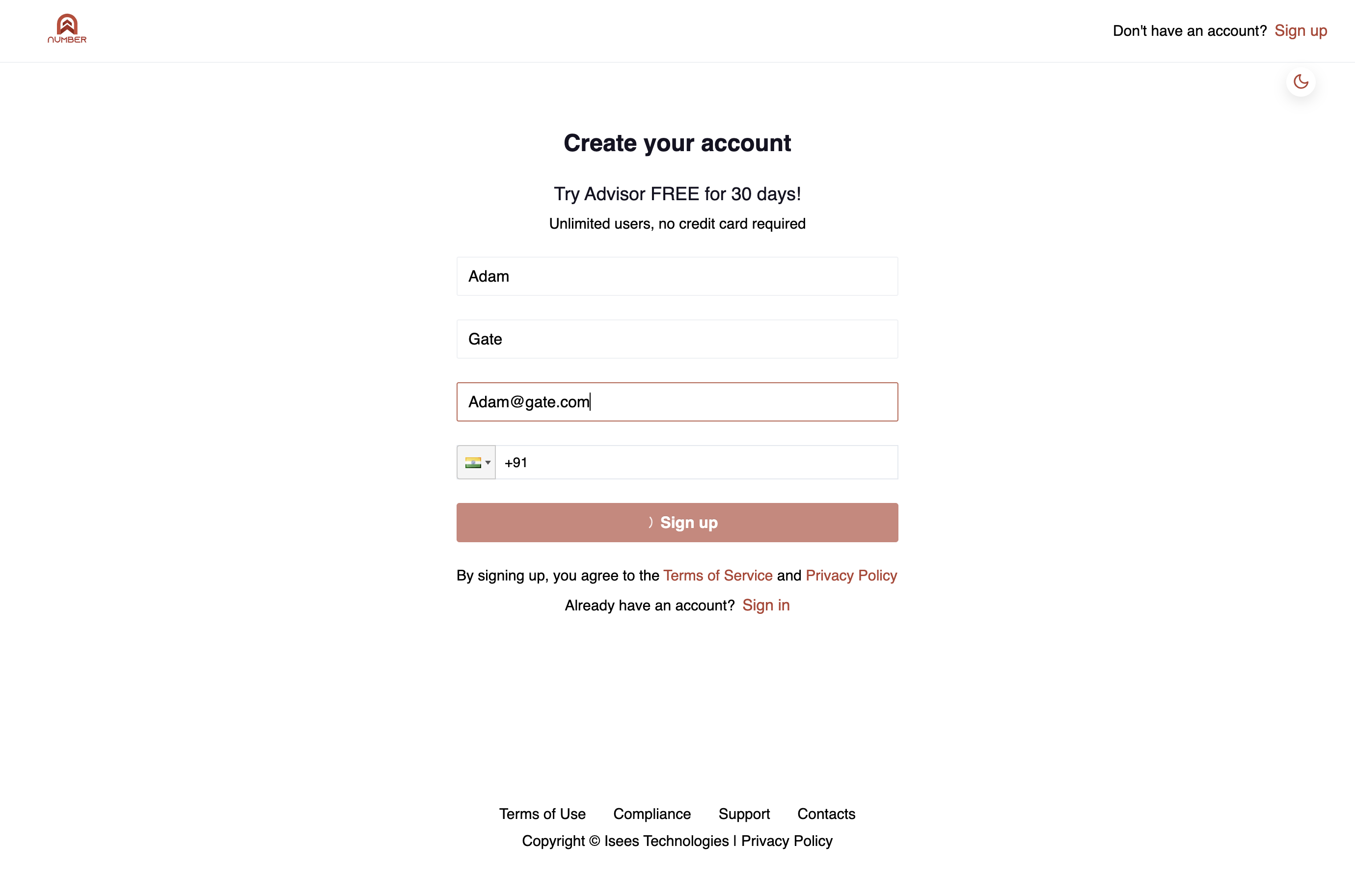 Enter your "Email Address"