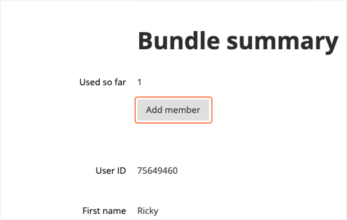 Scroll down and click on Add member