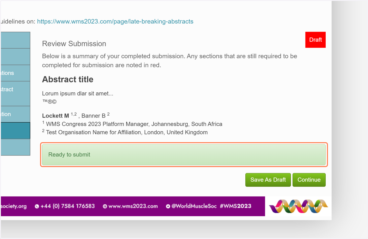 View the alert section
