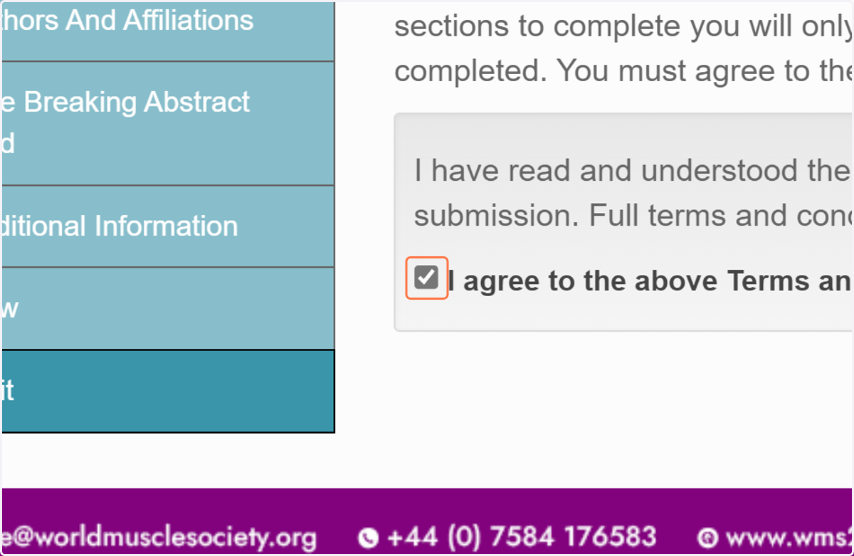 Agree to the Terms & Conditions