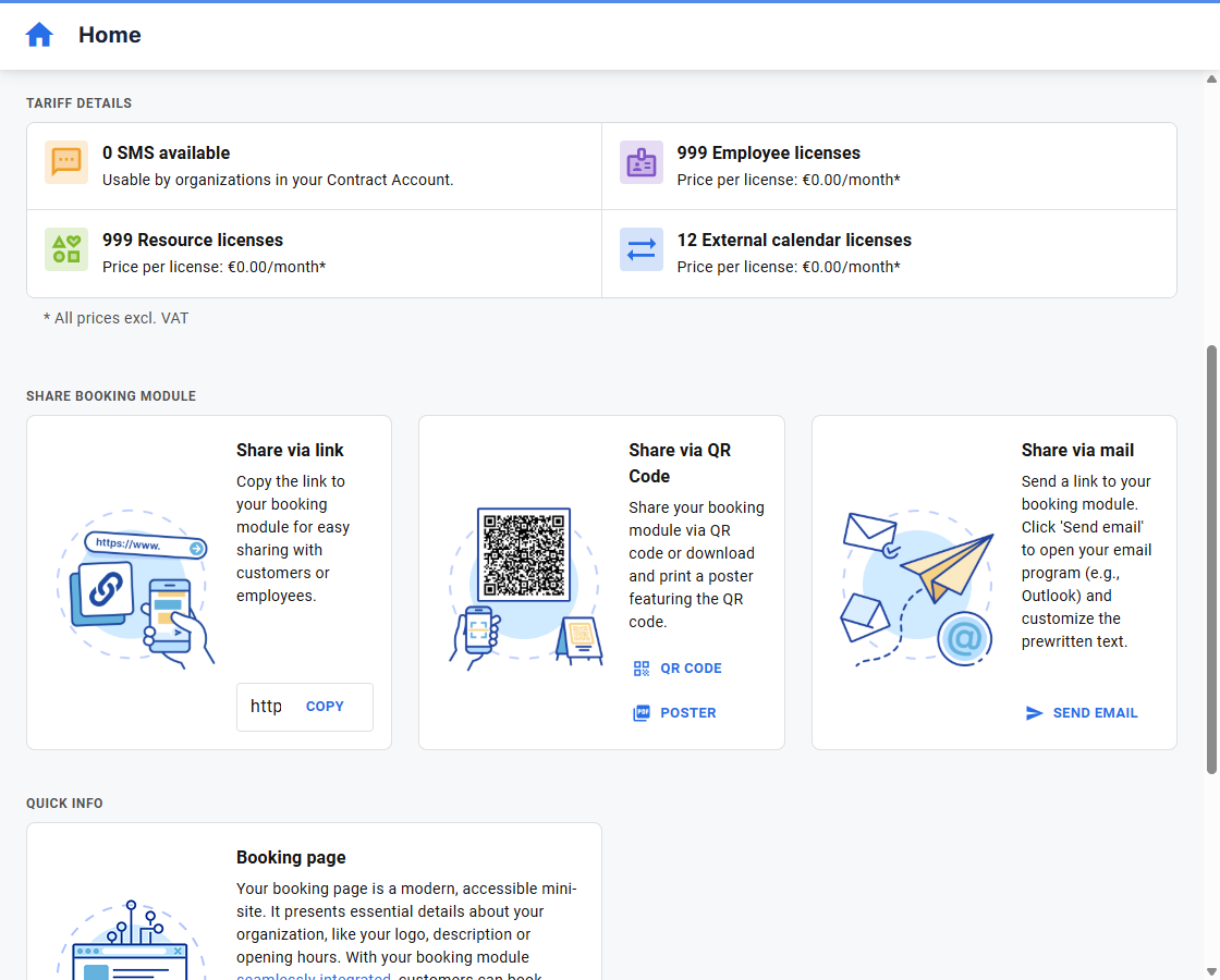 Click on Startpage overview