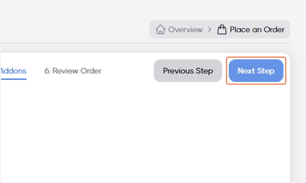 Click on Next Step