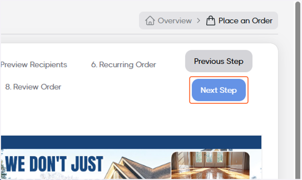 Click on Next Step