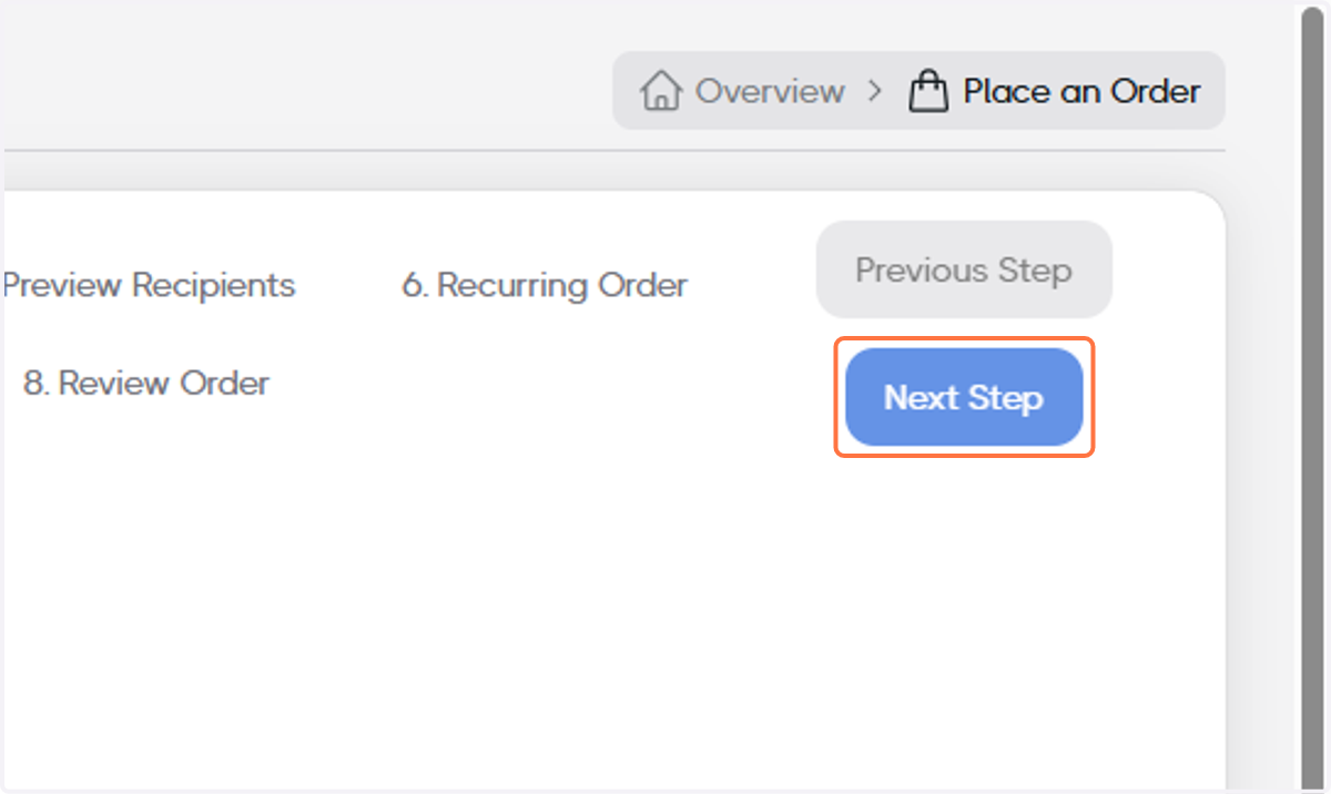 Click on Next Step