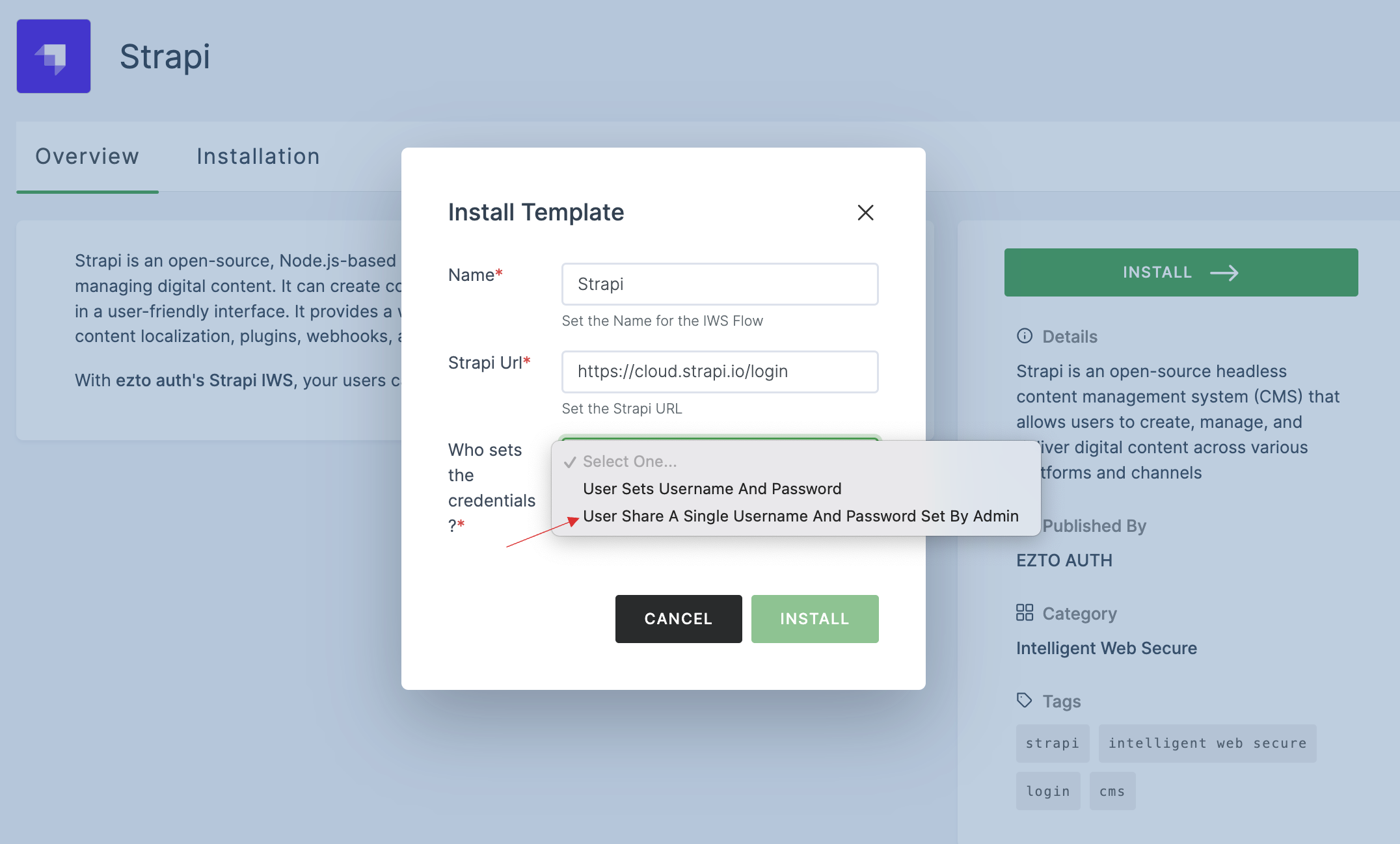 User Share A Single Username And Password Set By Admin