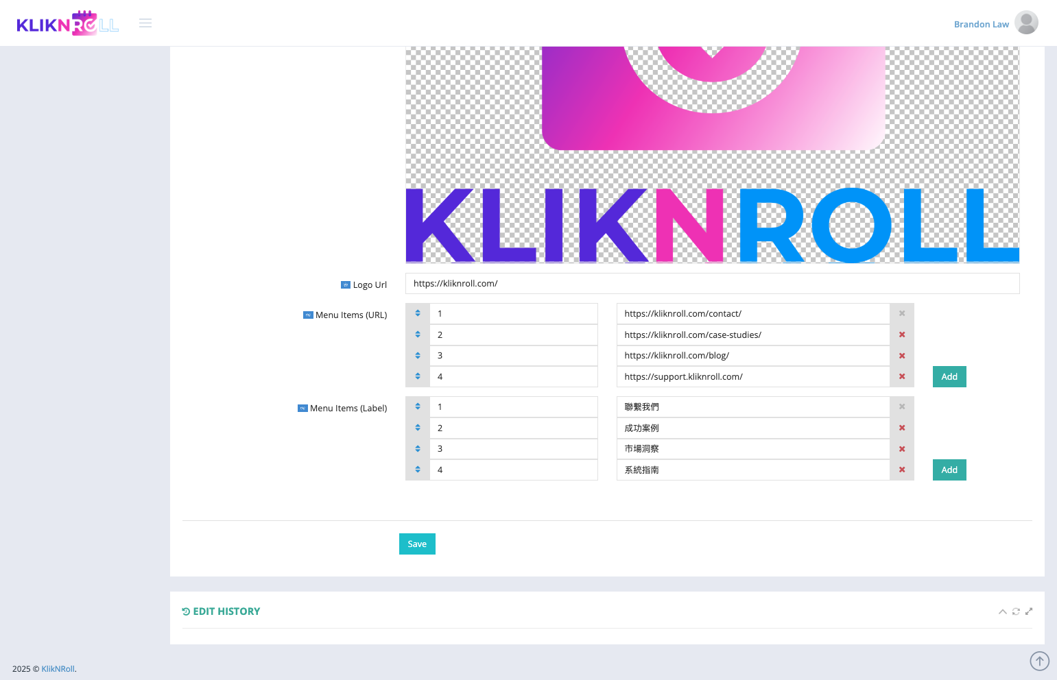 Insert Logo URL