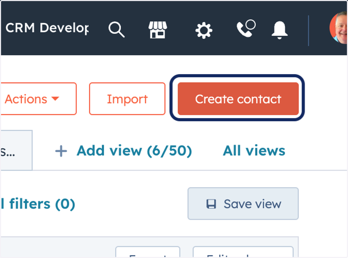 Click on Create contact