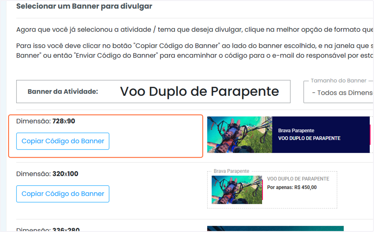 Banners para divulgação