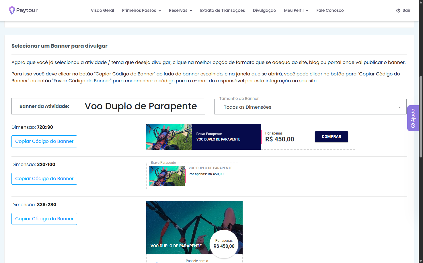 Banners para divulgação