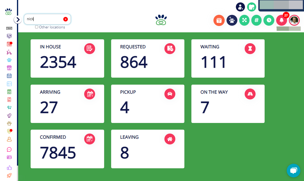 Find the pet owner whose associated appointment you need to cancel and then would like to add the deposit as a revenue item. Navigate to their dedicated pet owner's page.