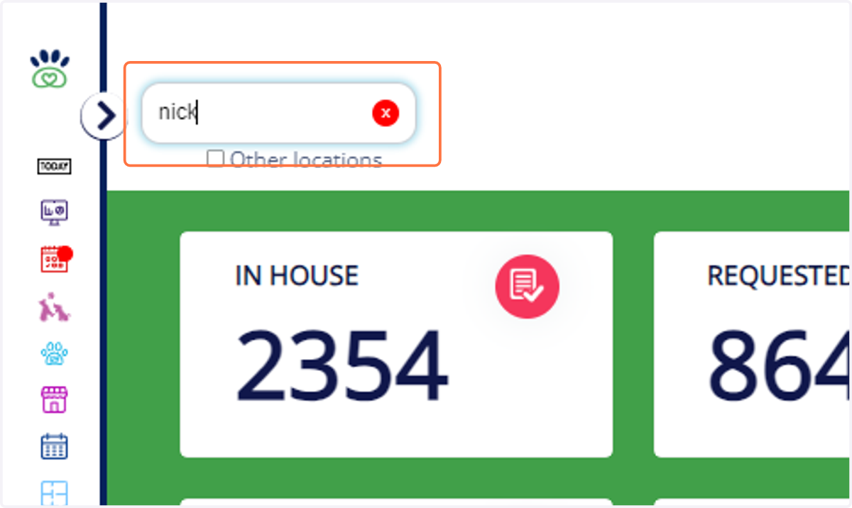 Find the pet owner whose associated appointment you need to cancel and then would like to add the deposit as a revenue item. Navigate to their dedicated pet owner's page.