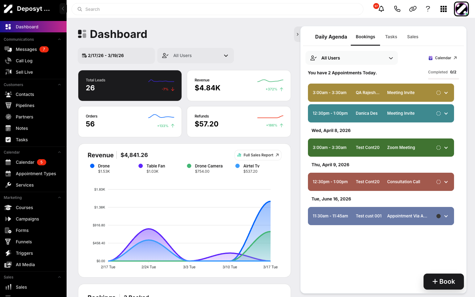 Step 1: On your dashboard, hover over the user dropdown menu in the top-right corner.