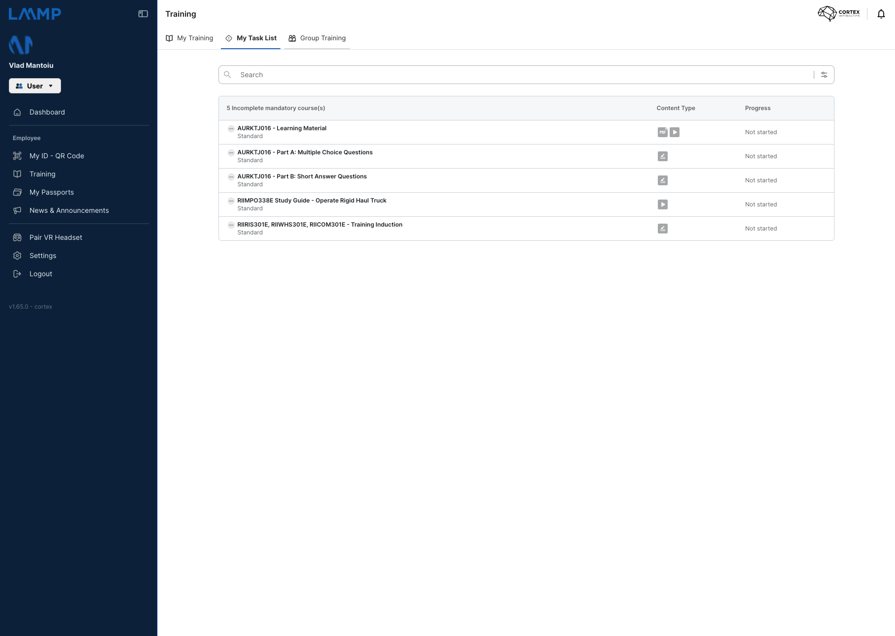 Group Training has also moved to the Training page!