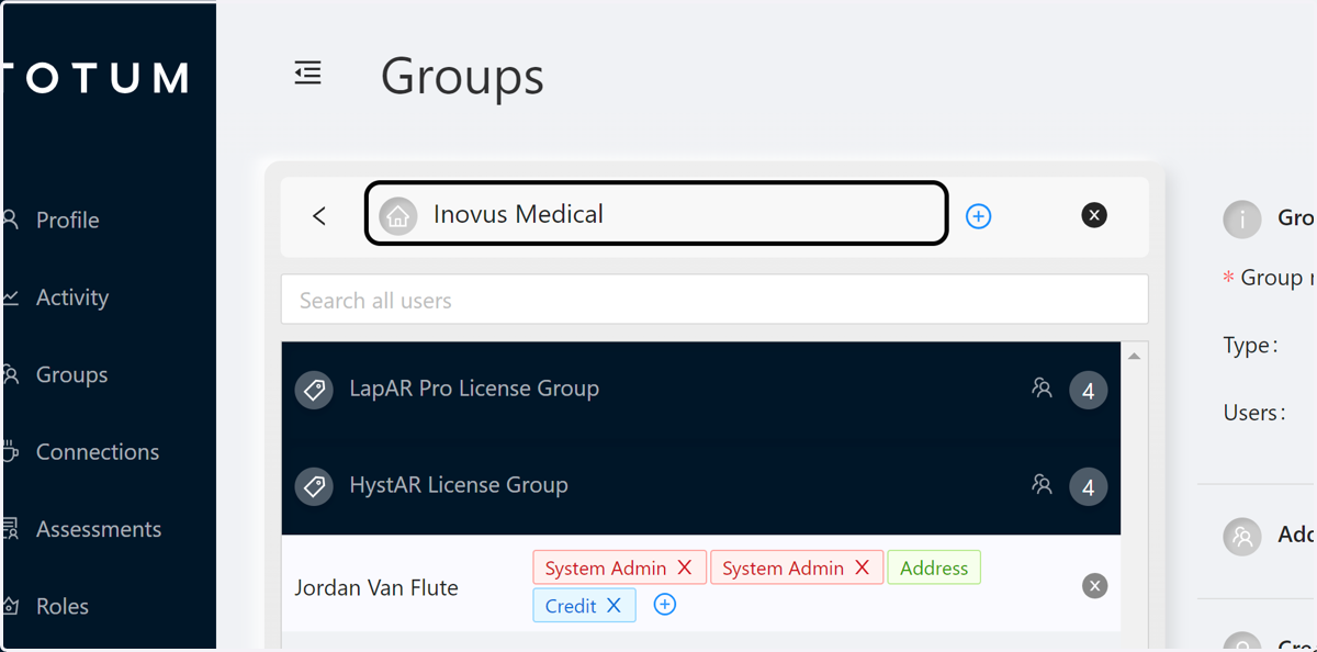 Click on your org name also reffered to as the root group