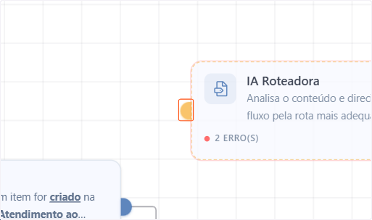 Faça a conexão desejada na entrada do nó