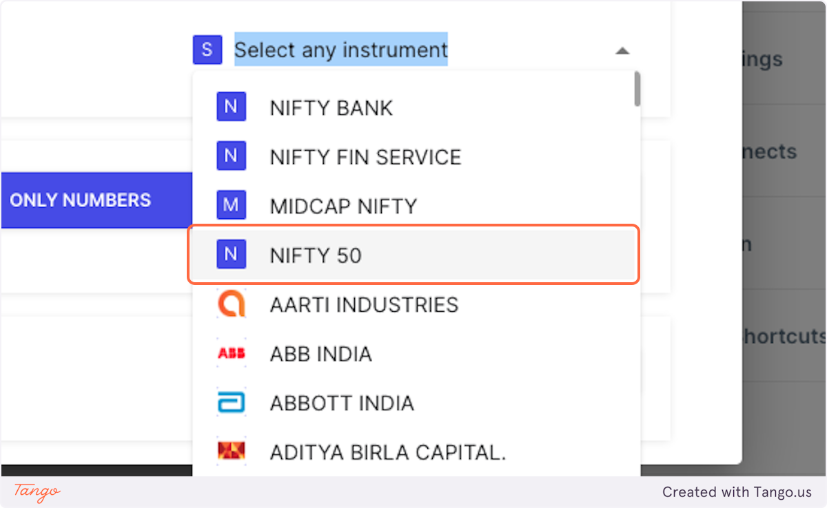 Click on the dropdown and select the default symbol/instrument you would like to see on all analysis