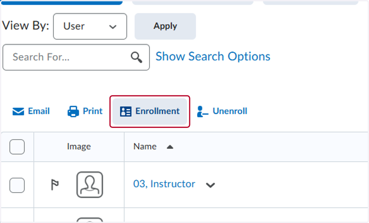 Click on Enrollment