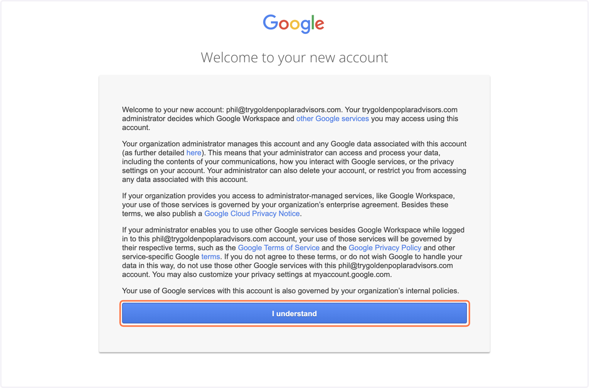 Sign in to your Google Workspace account