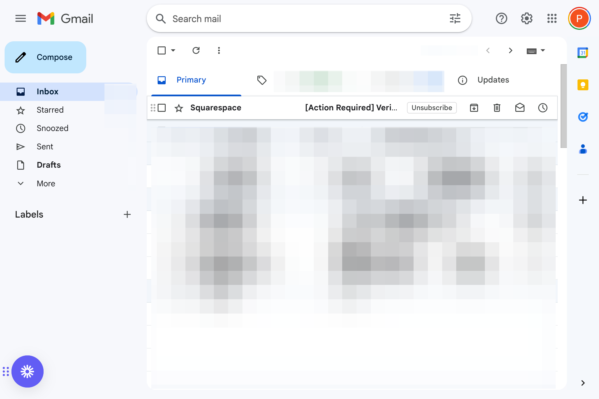 Find Squarespace domain confirmation email
