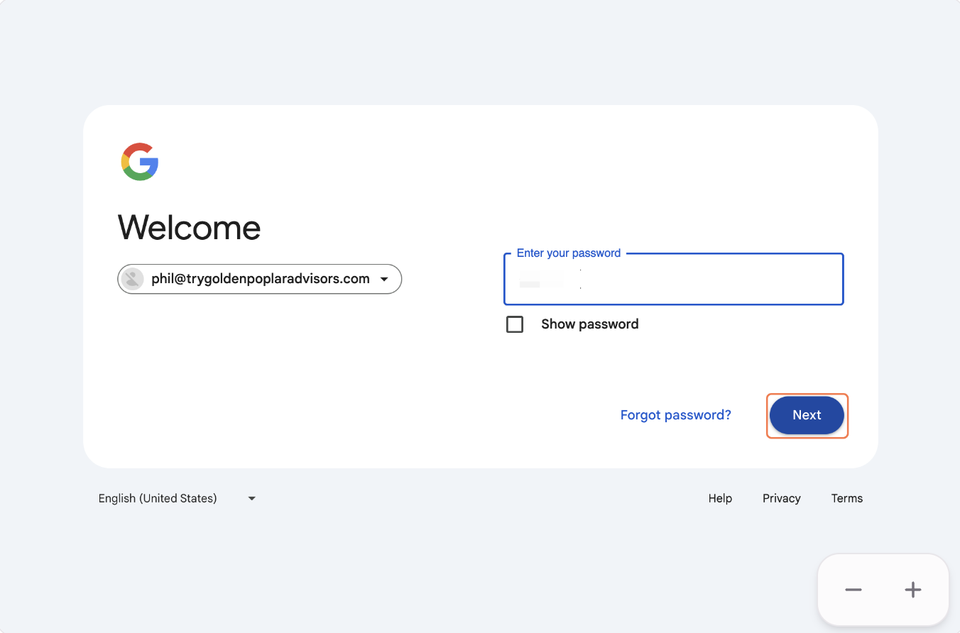 Sign in to your Google Workspace account
