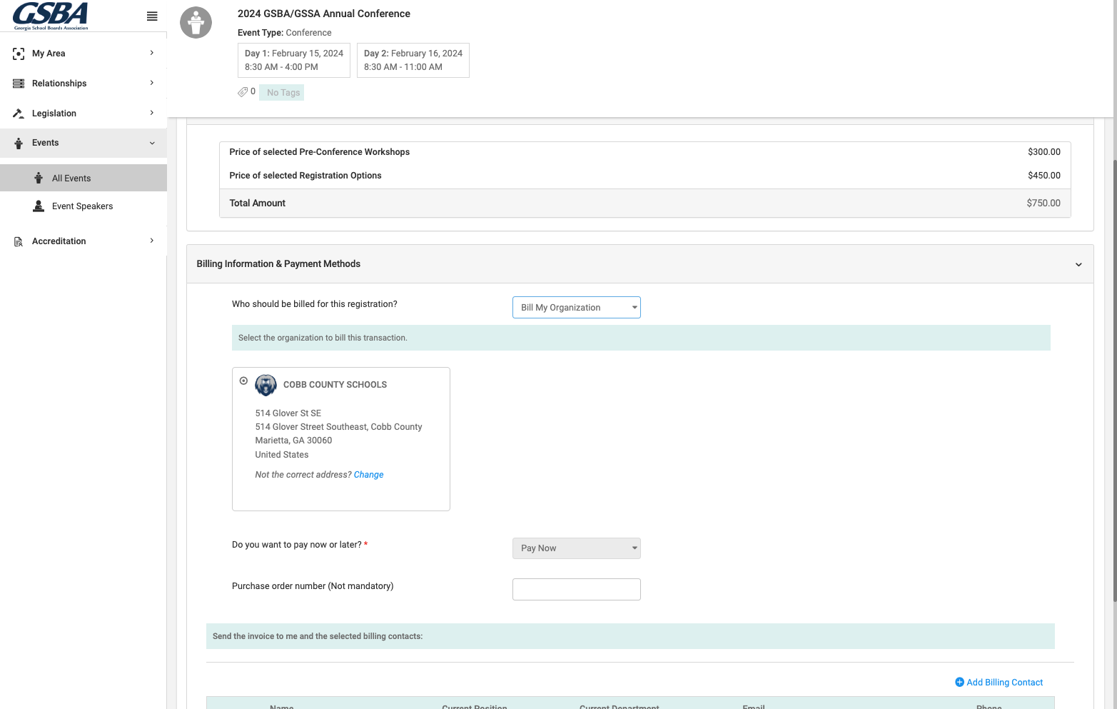 Click on Pay Now to pay by credit card