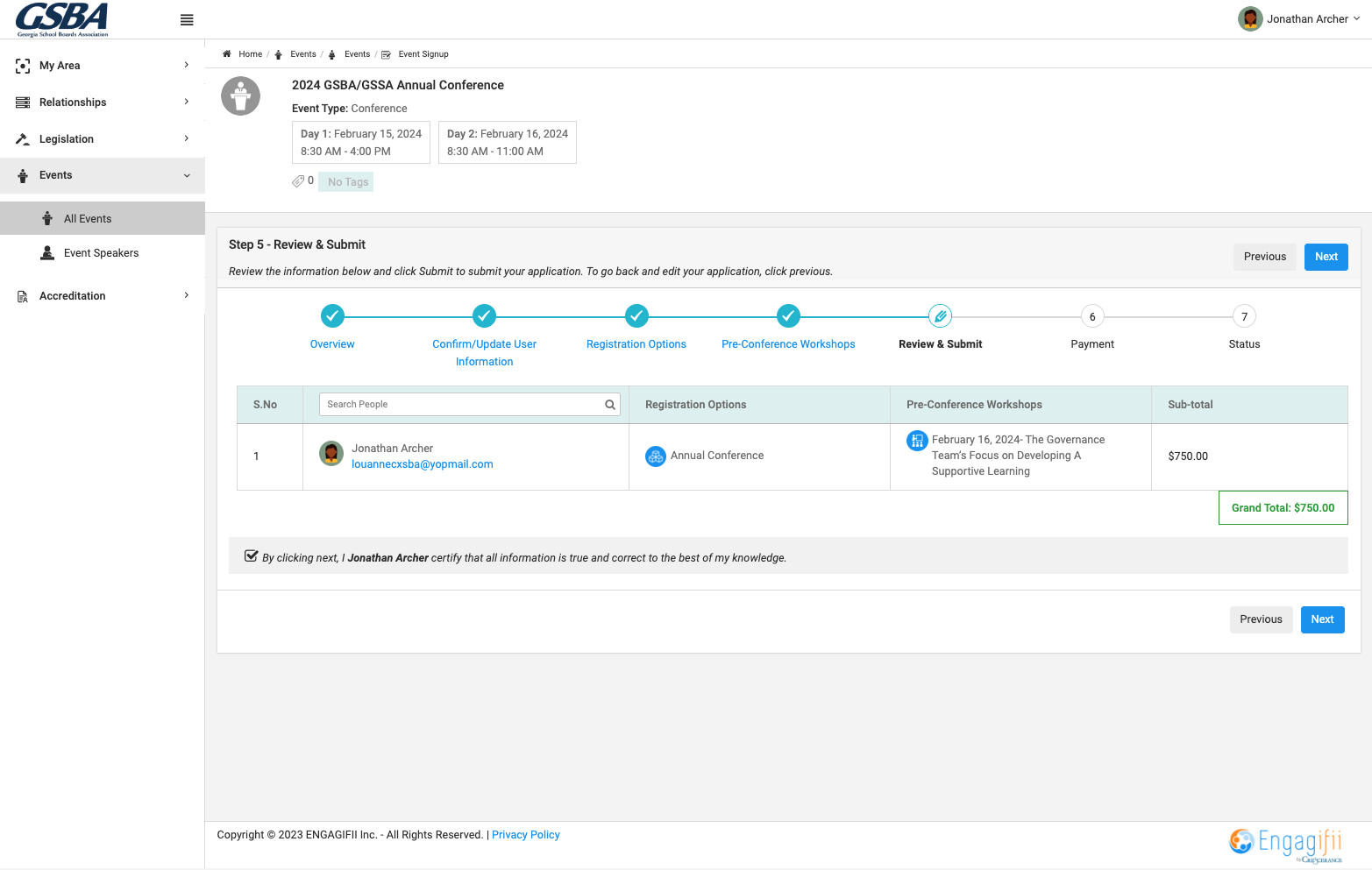 Review and check on acknowledgement