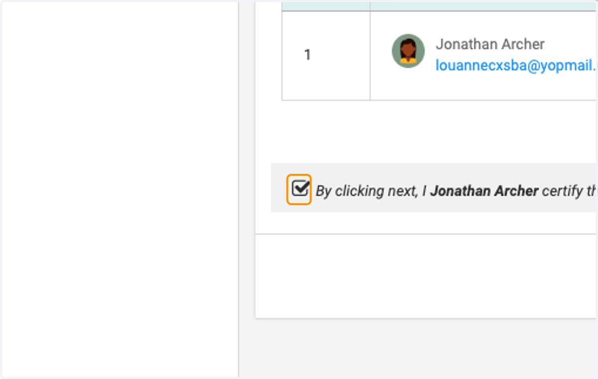 Review and check on acknowledgement