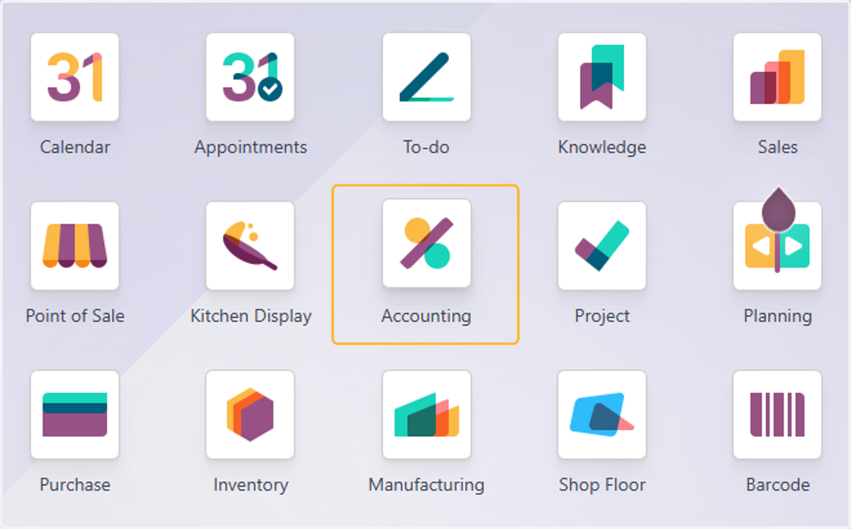 Click on Accounting