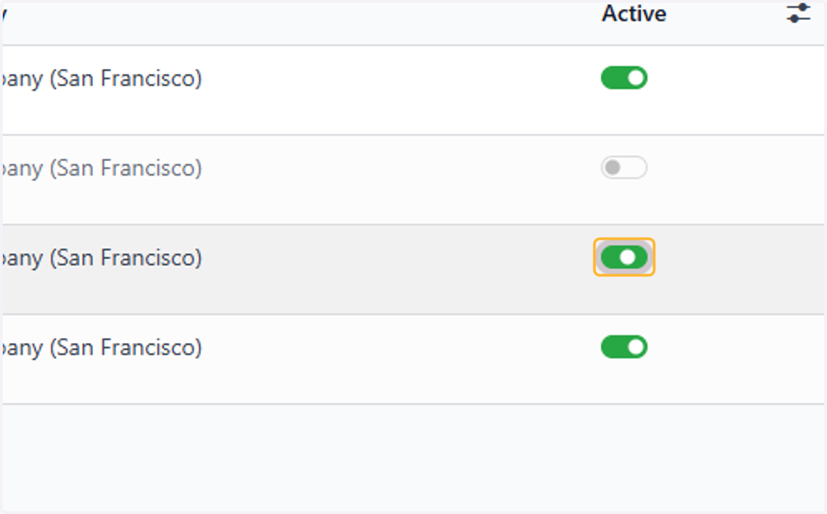 Activating or Deactivating taxes