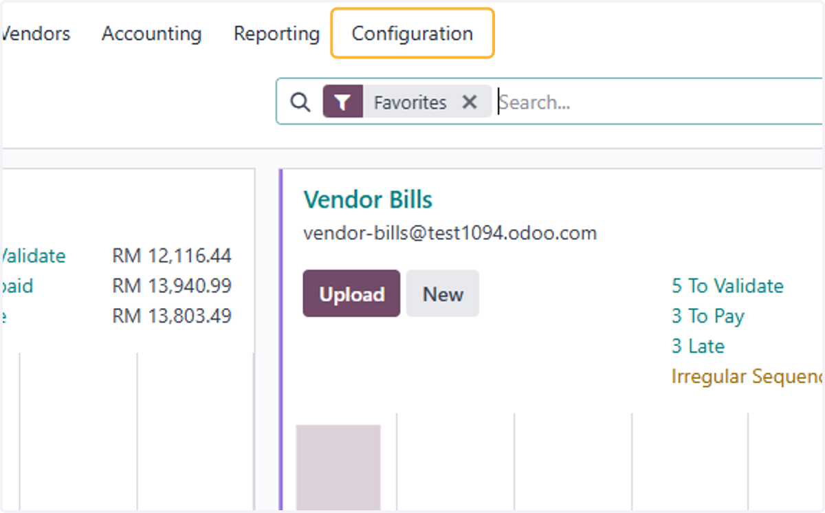 Click on Configuration