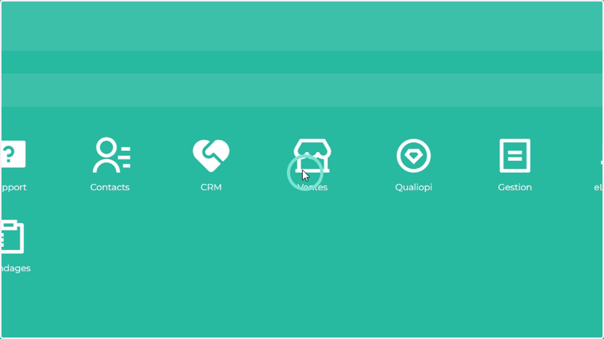 Aller dans l'application VENTES