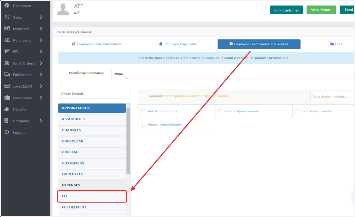 Access "FFL" Permissions
