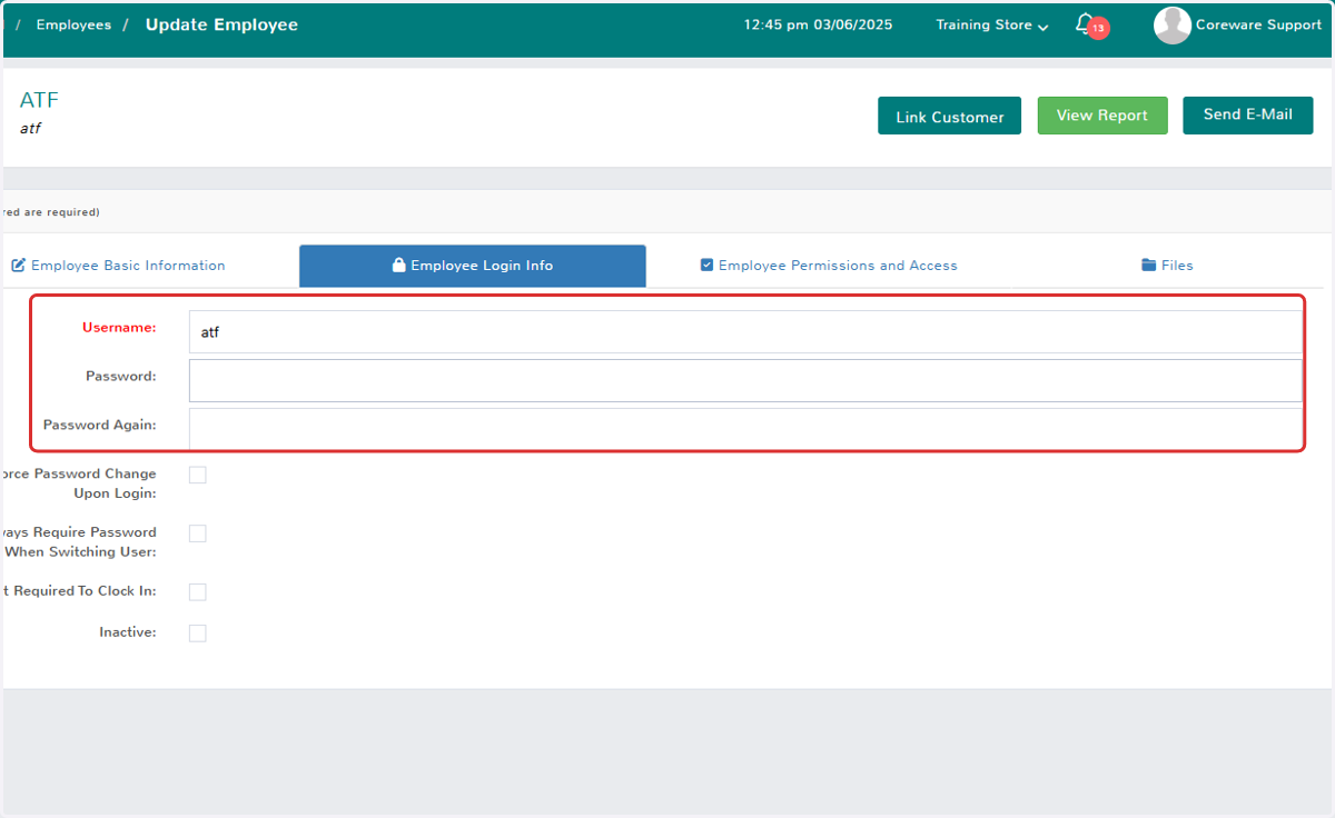 Set username and Password