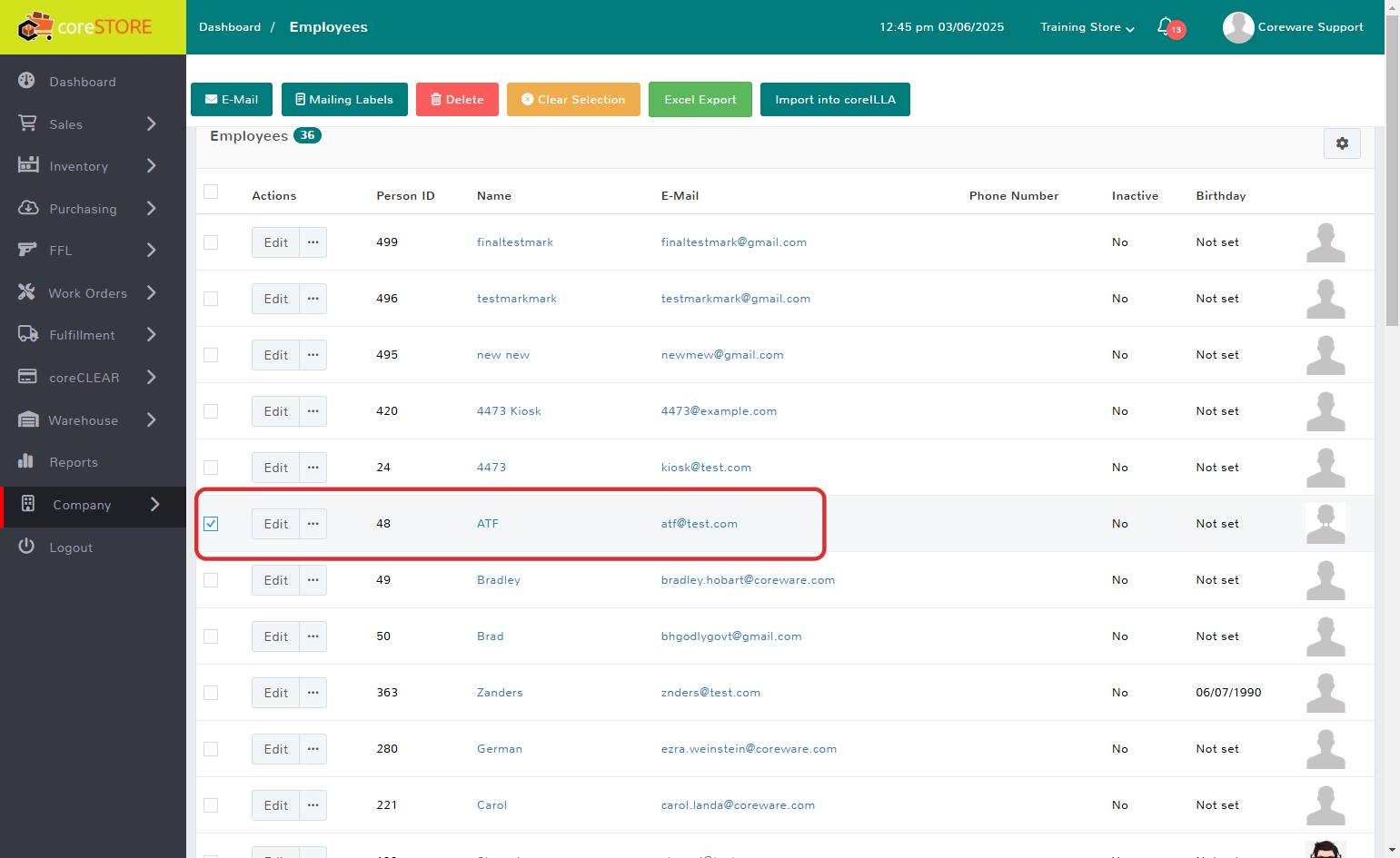 Access User Record