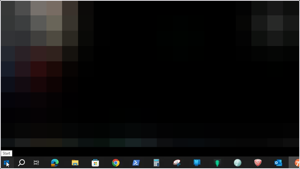 Click on Start at the bottom left of your screen