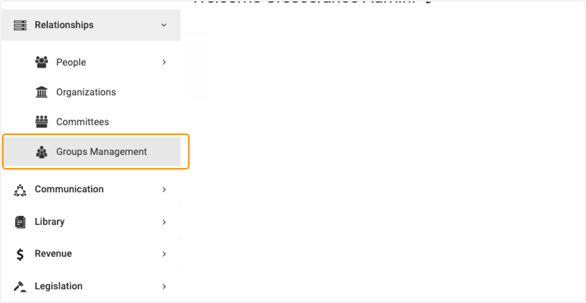 Click on Groups Management