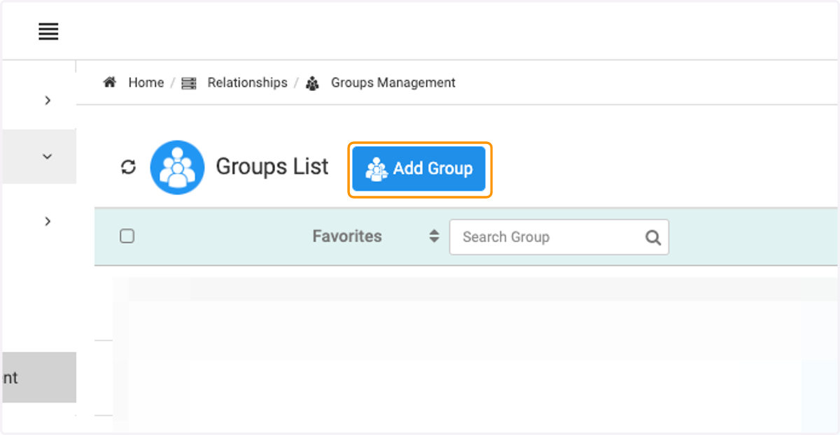Click on Add Group