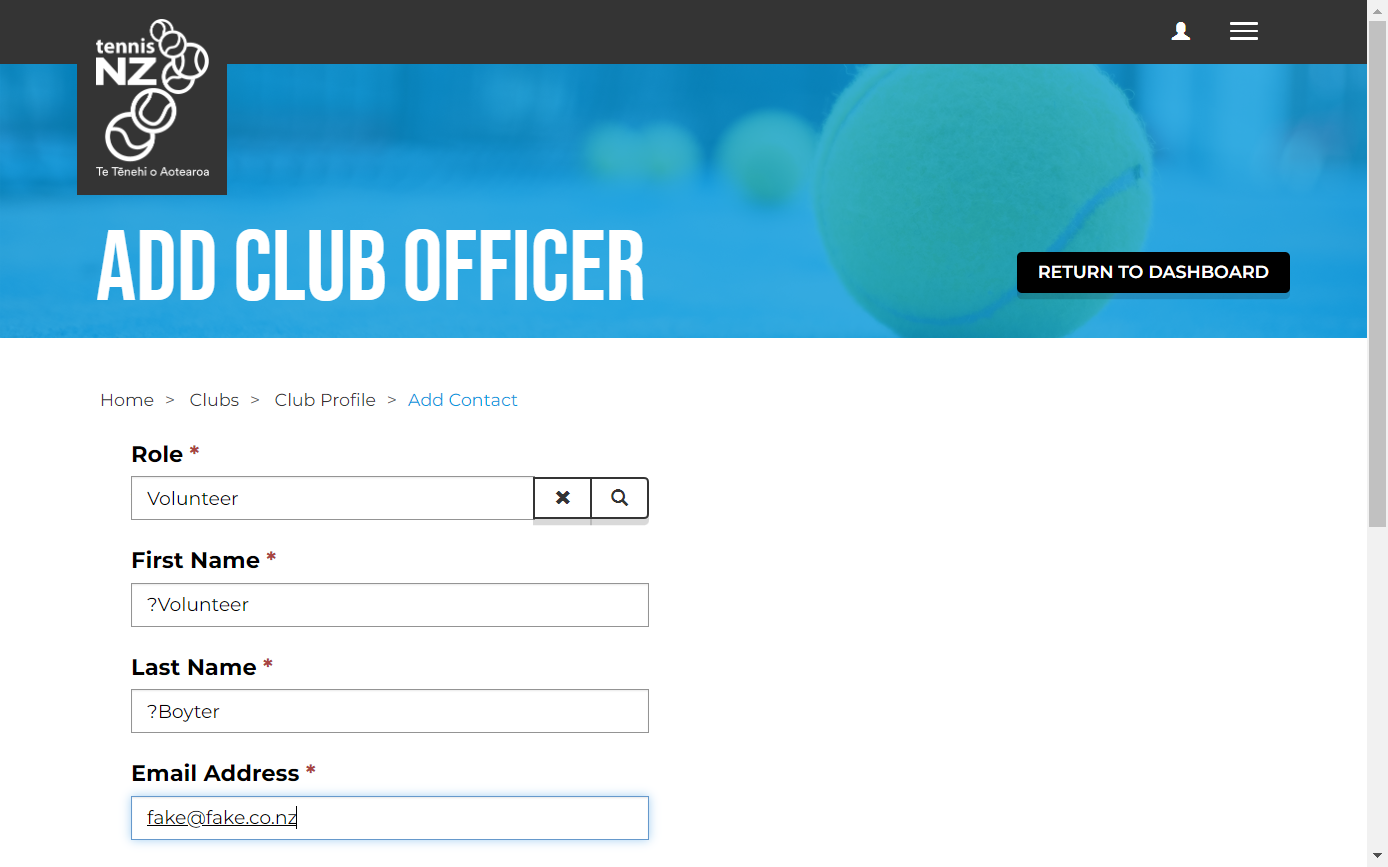 Type email address