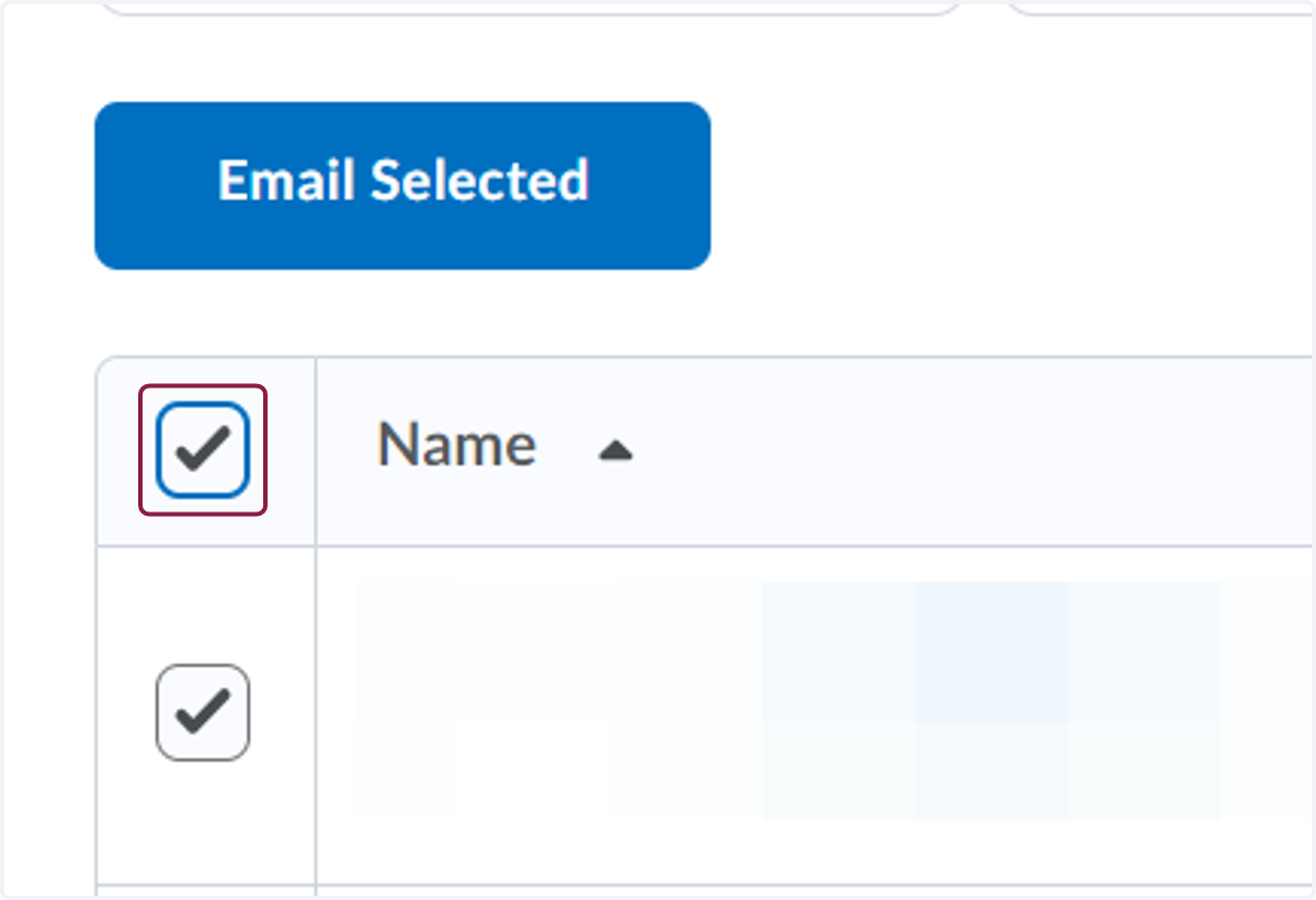 Once you have filtered your students, you can select students to email directly from the engagement page.