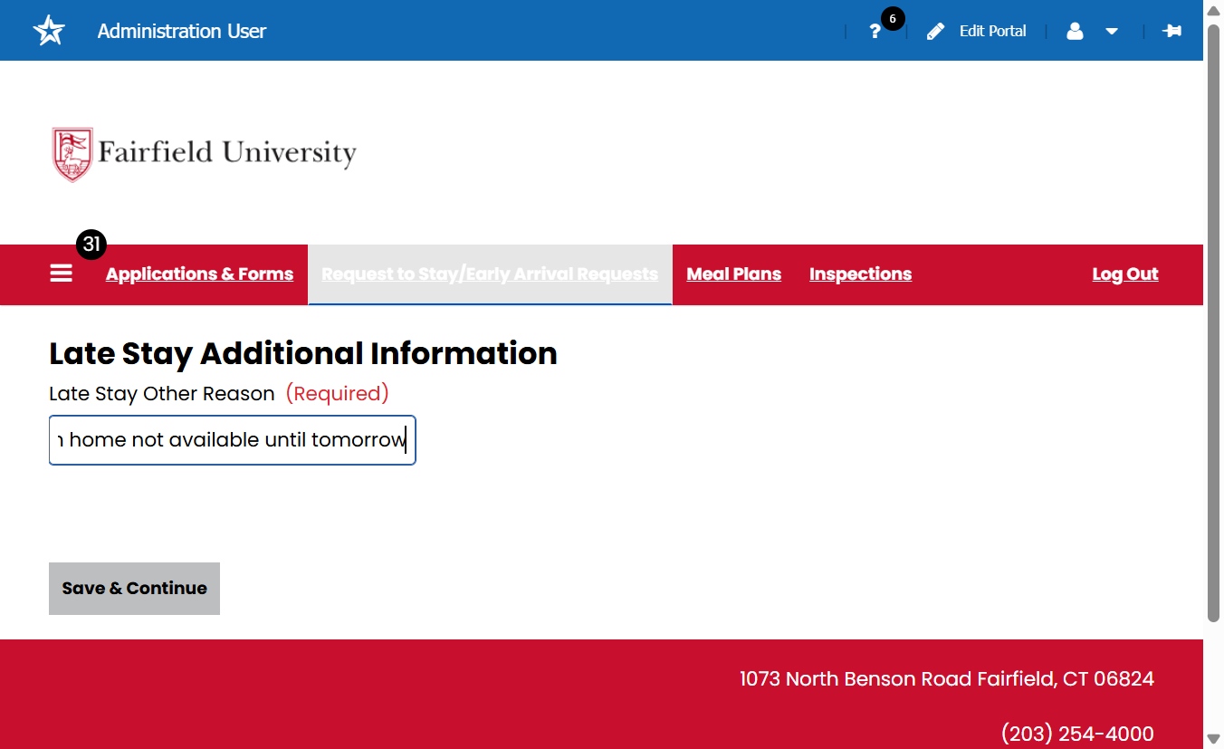 If you selected "Other" as the reason for your request, please add more details in the Other field if prompted. This information is required to complete your request.