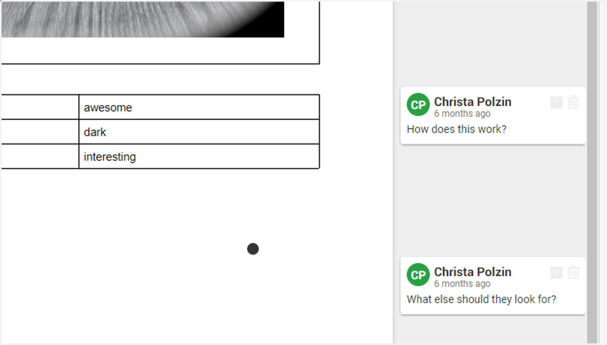 View Comments or Annotations