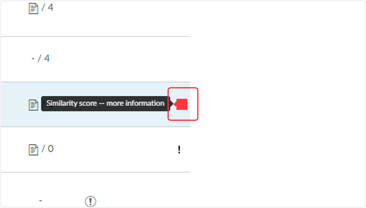 Similarity Score Flag