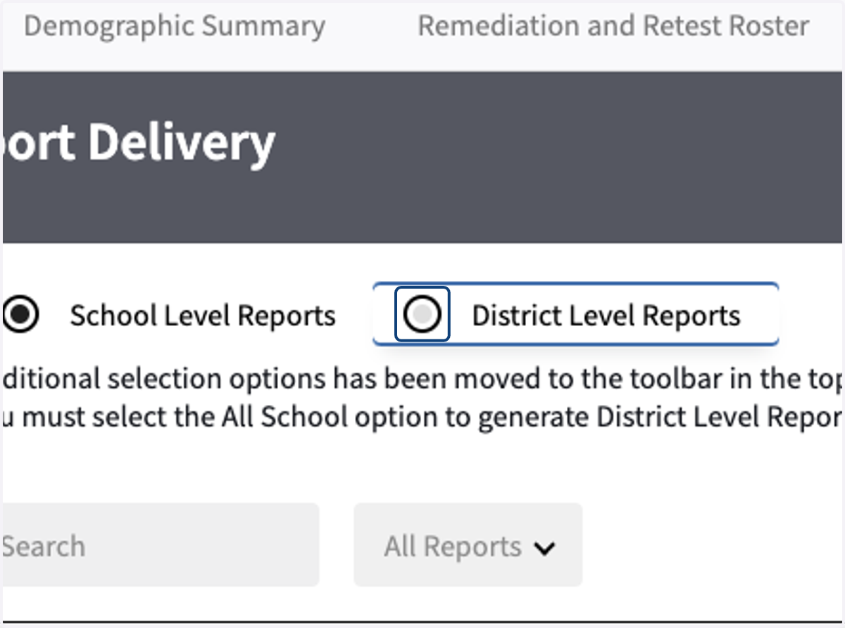 Select District Level Reports