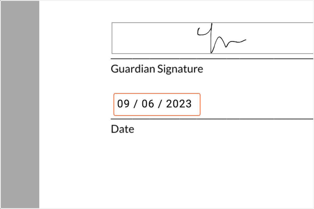 Type the date