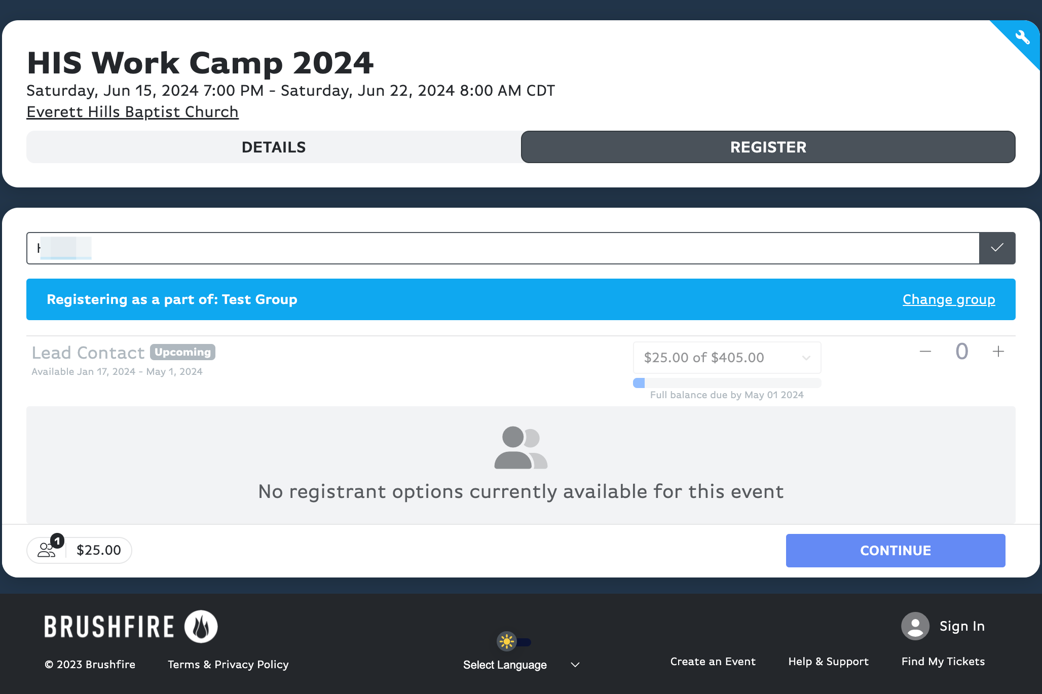 Type in your Access Code (if applicable)