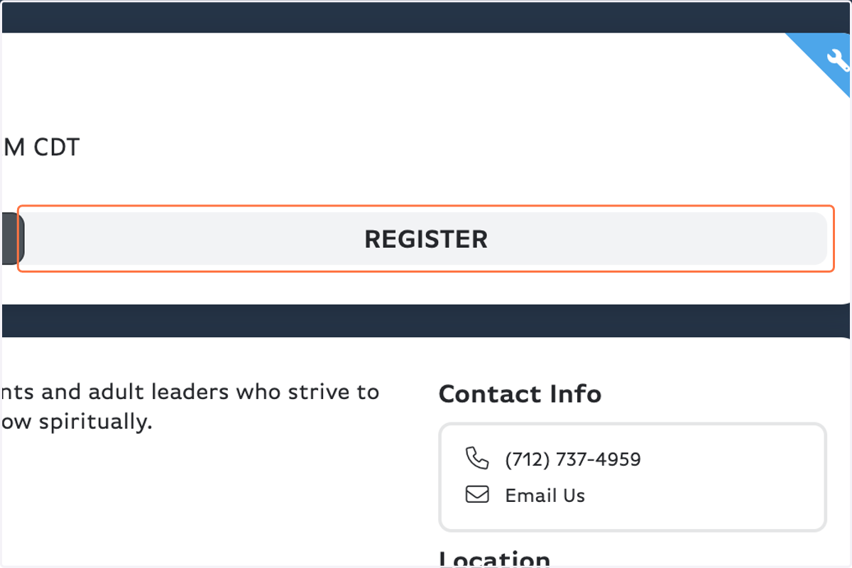 Click on REGISTER