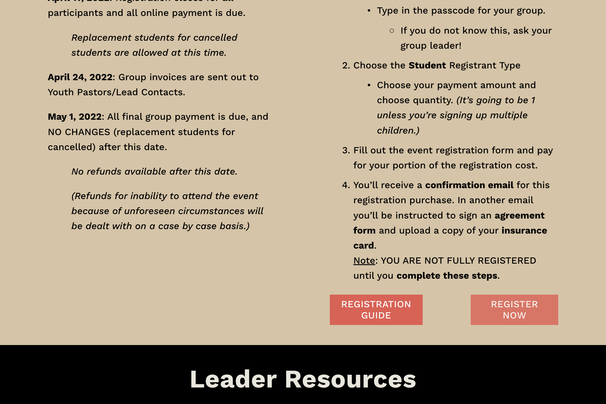 Click on REGISTER NOW