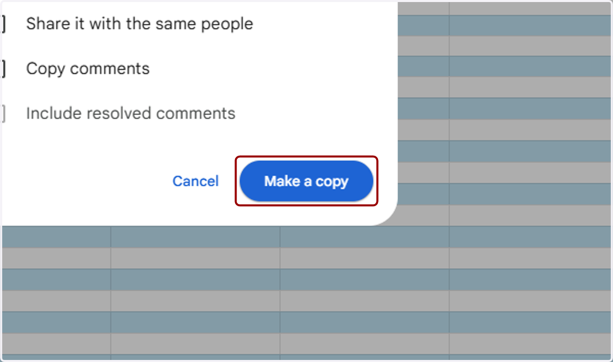 Click the "Make a copy" button.